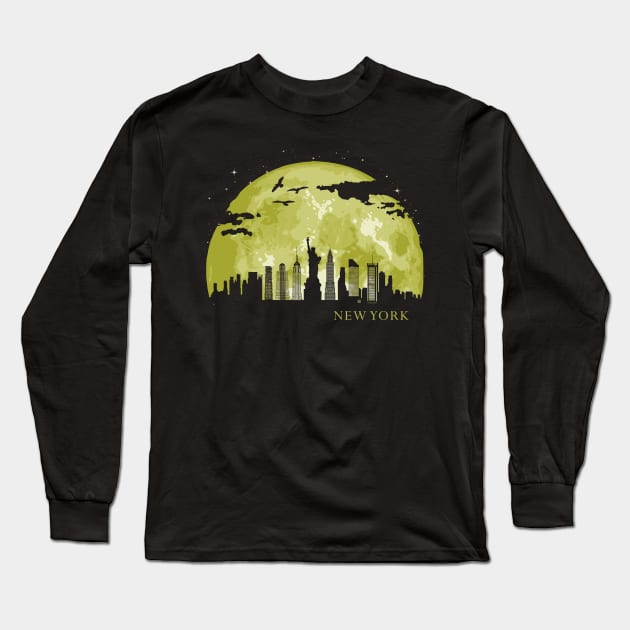 New York Long Sleeve T-Shirt by Nerd_art